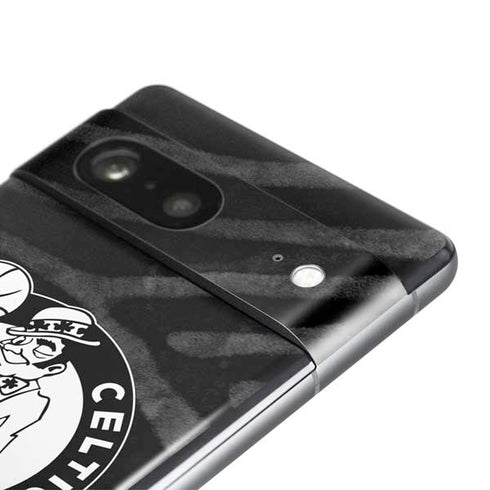 NBA Boston Celtics Black Animal Print Pixel Skins